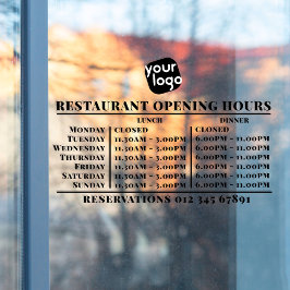 オリジナルロゴ オープニング ランチ ディナー 営業時間 レストラン ウィンドウサイン