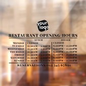 オリジナルロゴ オープニング ランチ ディナー 営業時間 レストラン ウィンドウサイン (シート2)