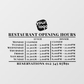 オリジナルロゴ オープニング ランチ ディナー 営業時間 レストラン ウィンドウサイン (シート)