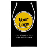 オリジナルロゴ  | カスタムビジネスギフト スモールペーパーバッグ (裏面)