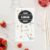 オリジナルロゴ カラフルフラワーパターン パーティー ナプキン (インサイチュ)