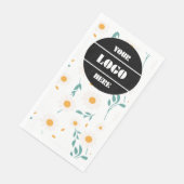オリジナルロゴ カラフルフラワーパターン パーティー ナプキン (コーナー)