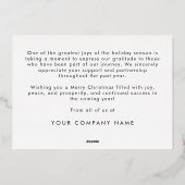 オリジナルロゴ クリスマス サンクス ビジネス ホイル カード (裏面)