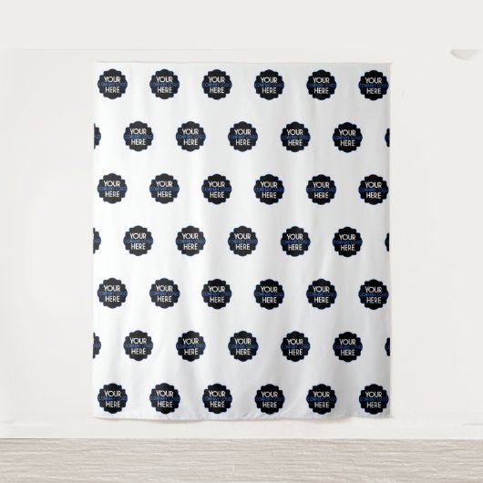 オリジナルロゴ ステップアンドリピート バックドロップ タペストリー (正面)