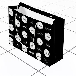 オリジナルロゴ ステップアンドリピート ビジネス コンパニー ラージペーパーバッグ