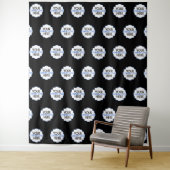 オリジナルロゴ ステップ＆リピート ブラック背景 タペストリー (インサイチュ)