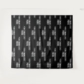 オリジナルロゴ ステップ＆リピート 背景 黒 タペストリー (正面(横))