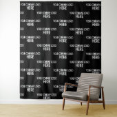 オリジナルロゴ ステップ＆リピート 背景 黒 タペストリー (インサイチュ)