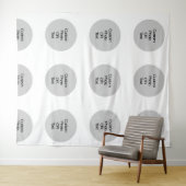 オリジナルロゴ・テキストのステップアンドリピート背景 タペストリー (インサイチュ(横))