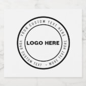 オリジナルロゴ＆テキストビールグラス | パーソナライズドギフト ビールラベル (シングルラベル)