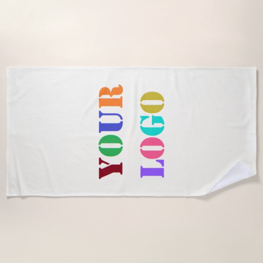 オリジナルロゴ ビジネス ビーチタオル (正面)