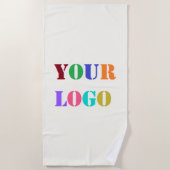 オリジナルロゴ ビジネス ビーチタオル (正面)