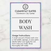 オリジナルロゴ フラワーボーダー ボディウォッシュ ラベル ステッカー (シングルラベル)