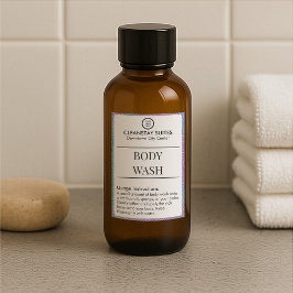 オリジナルロゴ フラワーボーダー ボディウォッシュ ラベル ステッカー