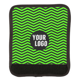 オリジナルロゴ ブラック＆グリーン チェブロン ブランド ラゲッジ ハンドルラップ