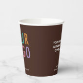 オリジナルロゴ ブランド茶色紙コップ 8オンス 紙コップ (左)