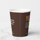 オリジナルロゴ ブランド茶色紙コップ 8オンス 紙コップ (右)