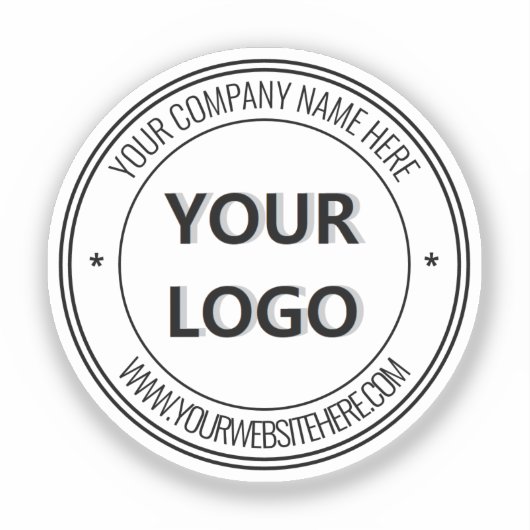 オリジナルロゴ ブランド プロモーション ステッカー テンプレート シール (正面)