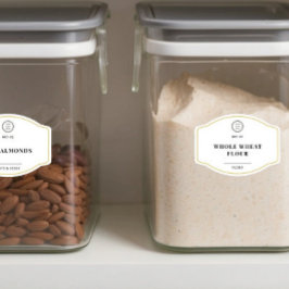 オリジナルロゴ ホワイト キッチン パントリー ラベル