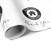 オリジナルロゴ 感謝メッセージ ラッピングペーパー (ロールコーナー)