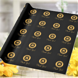 オリジナルロゴ 感謝メッセージ ラッピングペーパー