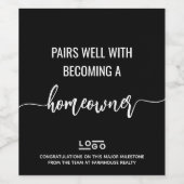 オリジナルロゴ 新築 決済完了 ギフト ワインラベル (シングルラベル)