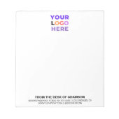 オリジナルロゴ・最小注文数なし | オーダーメイドオフィス用品 ノートパッド (正面)