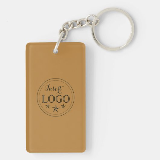 オリジナルロゴ＆QRコード レクタングル キーチェーン（両面印刷） キーホルダー (裏面)