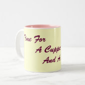 オリジナルロンドンスラングおもしろい文字飲みスローガン ツートーンマグカップ (正面左)