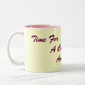 オリジナルロンドンスラングおもしろい文字飲みスローガン ツートーンマグカップ (左)