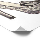 オリジナルヴァレンティノシューズファッションイラストレーション ポスター (角)