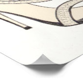 オリジナルヴァレンティノシューズファッションイラストレーション ポスター (角)