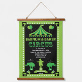 オリジナルヴィンテインスパイアージサーカスアート 吊り下げ型タペストリー (正面2)