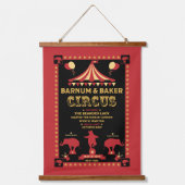 オリジナルヴィンテインスパイアージサーカスアート 吊り下げ型タペストリー (正面3)