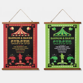 オリジナルヴィンテインスパイアージサーカスTシャツ 吊り下げ型タペストリー
