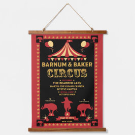 オリジナルヴィンテインスパイアージサーカスTシャツ 吊り下げ型タペストリー