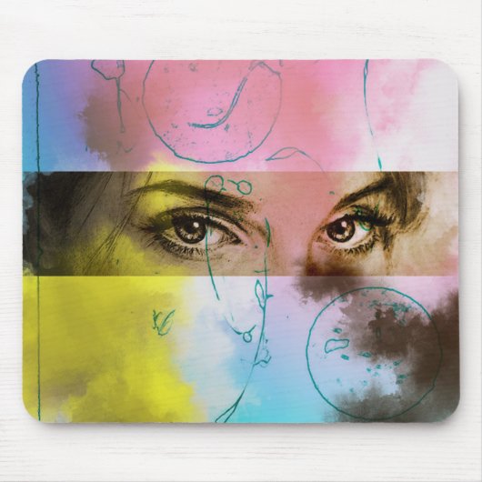 オリジナルヴィンテージアートmousepad – 凝視 マウスパッド (正面)