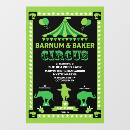 オリジナルヴィンテージインスパイアサーカス ウィンドウサイン (シート)