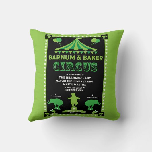 オリジナルヴィンテージインスパイアサーカス クッション (裏面)