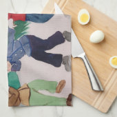 オリジナルヴィンテージクリスマスアートティータオル キッチンタオル (四つ折り)