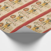 オリジナルヴィンテージコワンアイリッシュウィスキーのポスター ラッピングペーパー (角)