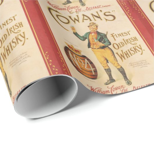オリジナルヴィンテージコワンアイリッシュウィスキーのポスター ラッピングペーパー (ロールコーナー)