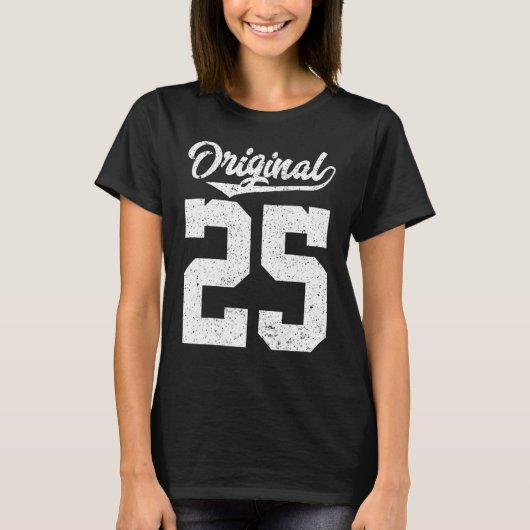 オリジナルヴィンテージスタイルのIt's My 25誕生日 Tシャツ (正面)