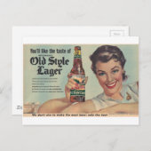 オリジナルヴィンテージハイルマンのビール老スタイルラガー！ ポストカード (正面/裏面)