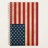 オリジナルヴィンテージ愛国国旗 プランナー手帳 (正面)