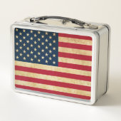 オリジナルヴィンテージ愛国国旗 メタルランチボックス (裏面)