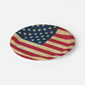 オリジナルヴィンテージ愛国米国国旗 ペーパープレート (アングル)