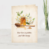 オリジナルヴィンテージ水彩フローラ母の日 カード (正面)