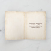 オリジナルヴィンテージ水彩フローラ母の日 カード (内部)