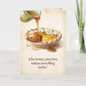 オリジナルヴィンテージ紙パステルアップルパイマザーデイ カード (正面)